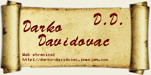 Darko Davidovac vizit kartica